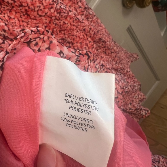 VTG Y2K Expressions Pink Ditzy Floral Dress Size 8 Midi 90s Feminine Romantic - Picture 5 of 7